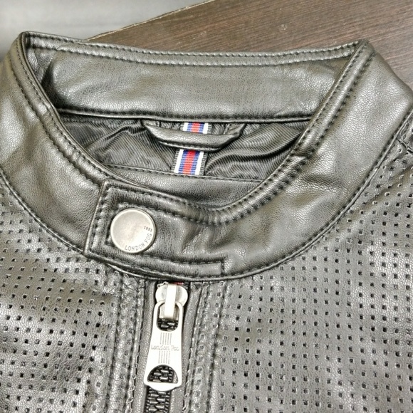 London For black faux leather biker jacket NWT AS Rk w dresses - Picture 9 of 9